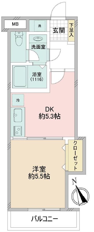 ライオンズマンション新宿原町 間取り図