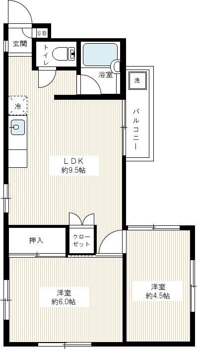 ドルフ本町Ｂ棟 間取り図