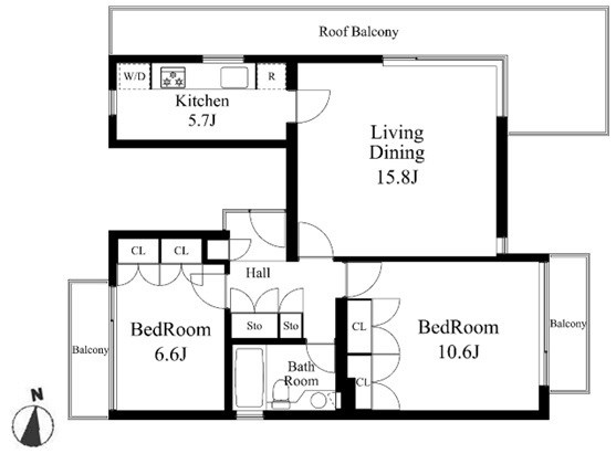 パシフィックハウス池尻 間取り図