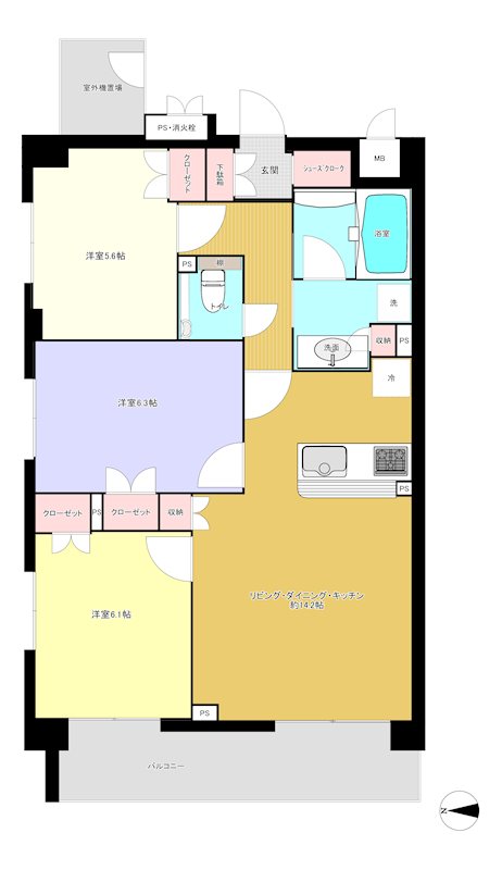 エルデンシア中野 315号室 間取り