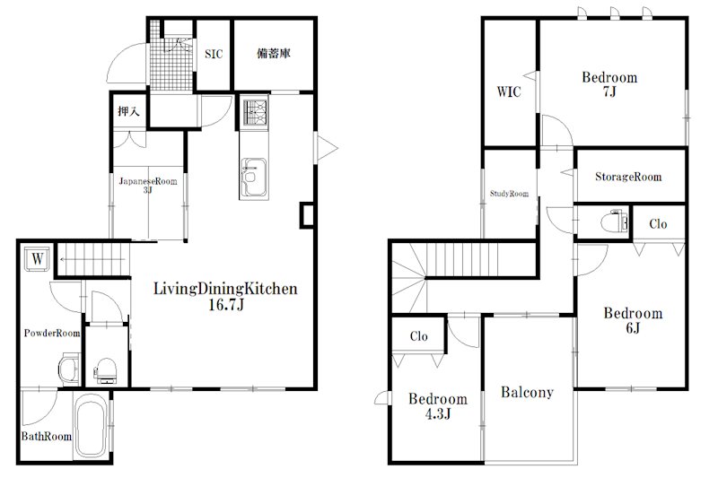 (仮)杉並区高円寺北2丁目戸建て　 間取り
