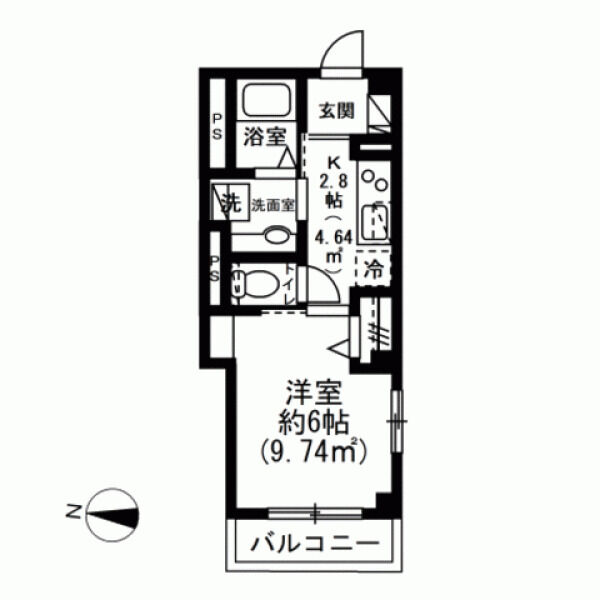 ラ・グロワール新宿 201号室 間取り