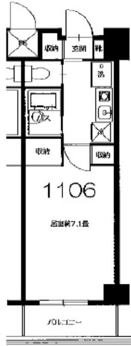 アーツ芝浦 1106号室 間取り