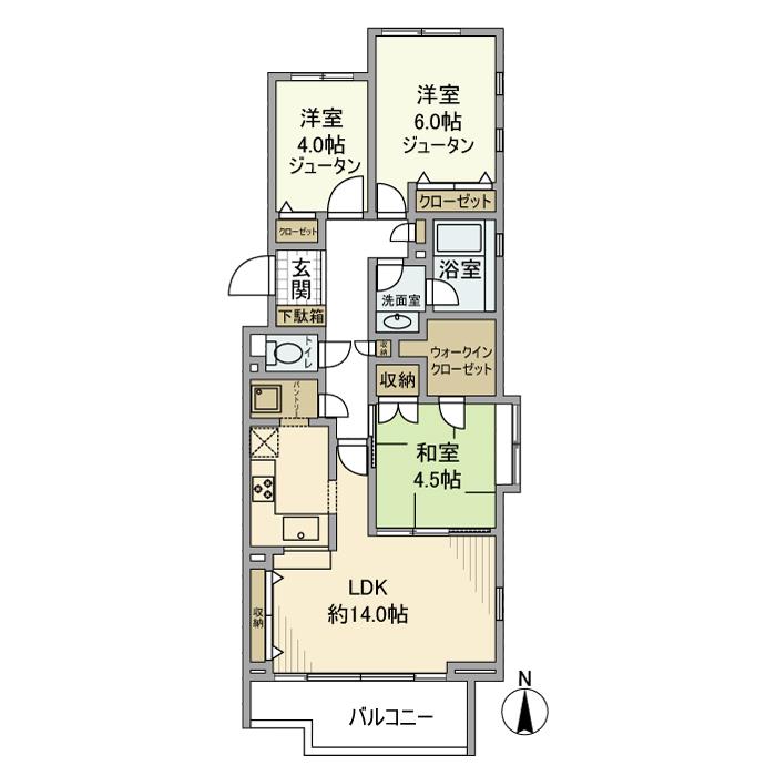 世田谷桜丘グレイスコート 205号室 間取り