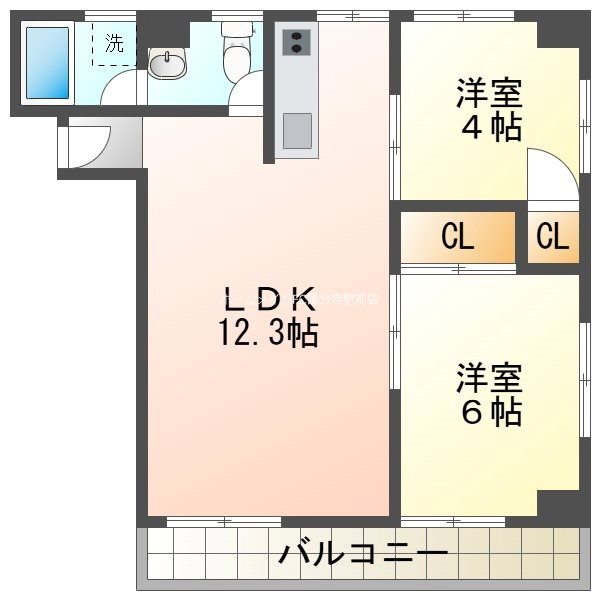 第五大貴ビル  503号室 間取り