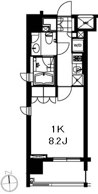 芝ウエスト 504号室 間取り