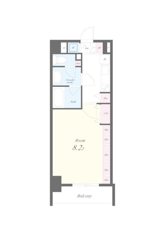 アールコート早稲田 104号室 間取り