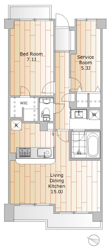 ディアナコート八雲 304号室 間取り