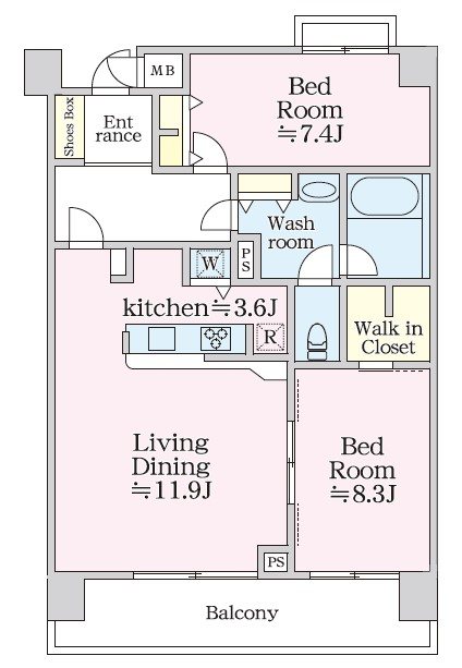 グラマシー恵比寿 209号室 間取り