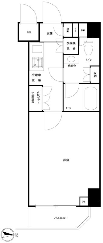 ルーブル泉岳寺前 408号室 間取り