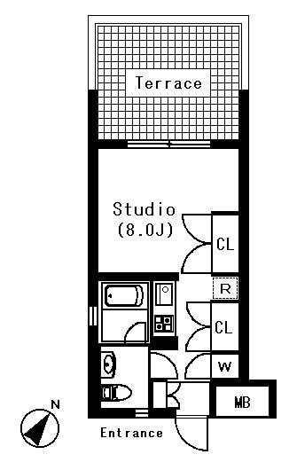 ラティエラ白金高輪 103号室 間取り