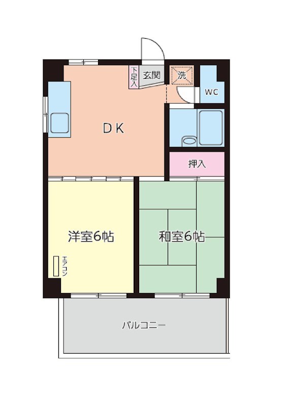 ピュアグレイス 203号室 間取り