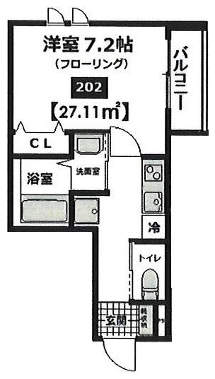 ストリームヒルズ祐天寺  202号室 間取り