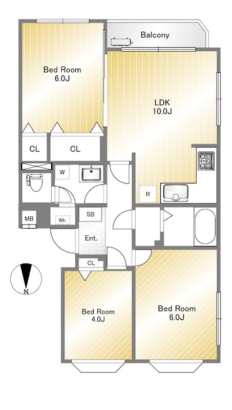 ブランシール碑文谷 301号室 間取り