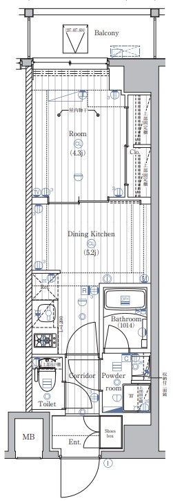 PREMIUM CUBE 西荻窪#mo 103号室 間取り