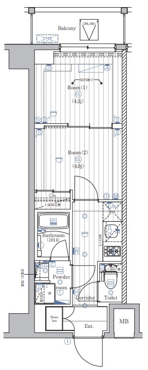 PREMIUM CUBE 西荻窪#mo 506号室 間取り