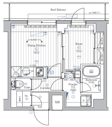PREMIUM CUBE 西荻窪#mo 602号室 間取り