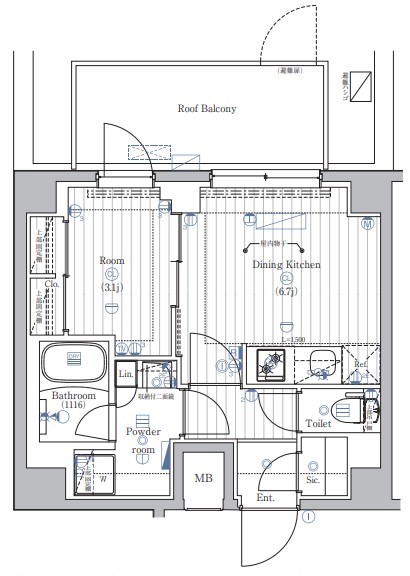 PREMIUM CUBE 西荻窪#mo 702号室 間取り