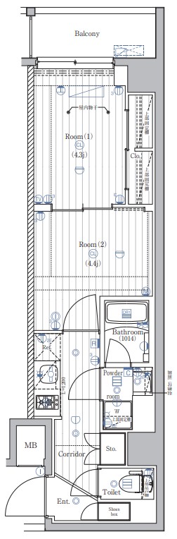 PREMIUM CUBE 西荻窪#mo 401号室 間取り