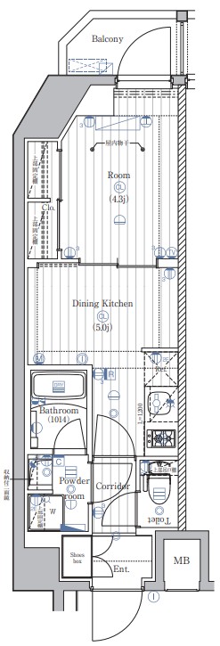 PREMIUM CUBE 西荻窪#mo 508号室 間取り