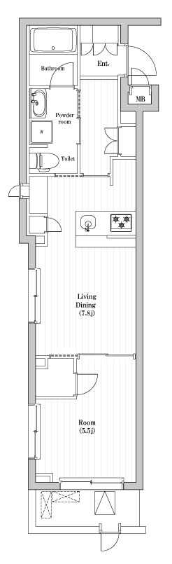 レジデンス東中野ガーデン 213号室 間取り