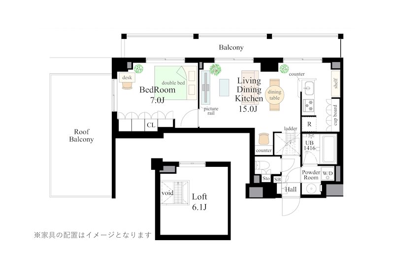 エスティメゾン新中野 406号室 間取り