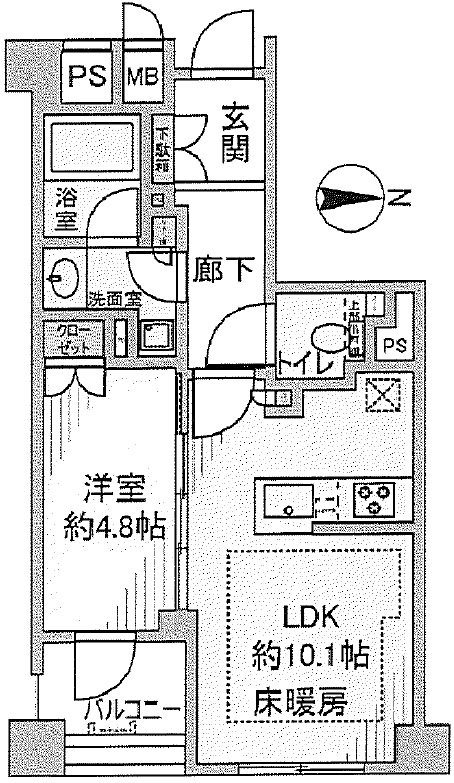 ジオ新宿百人町 403号室 間取り