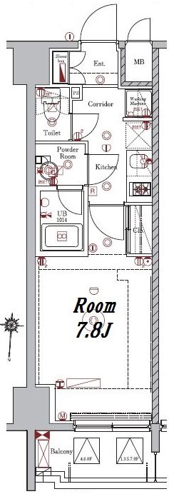 メイクスデザイン早稲田 501号室 間取り