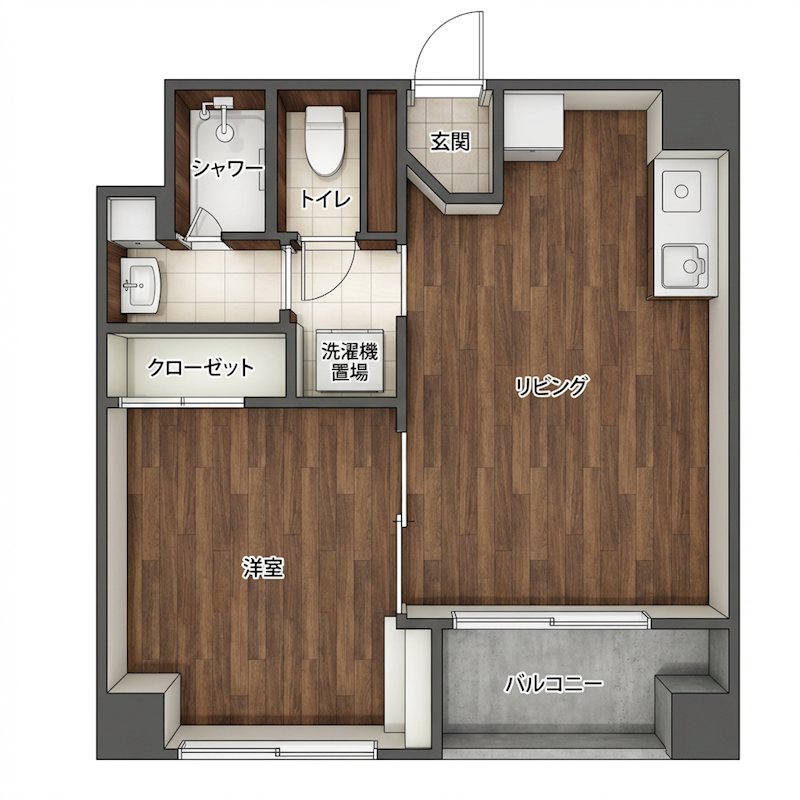 ムサシビル 602号室 間取り