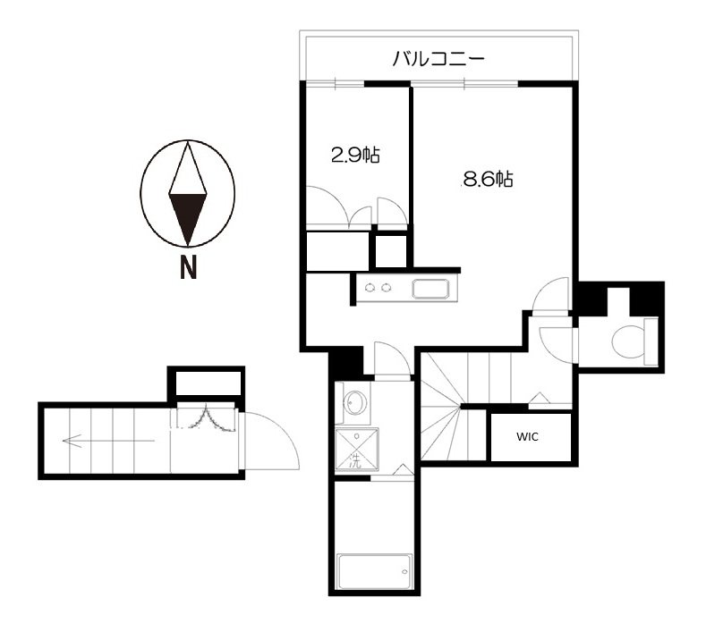 ラ　プティート　ヴィラ神楽坂 202号室 間取り