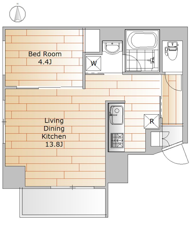 ルネスクラカタ 301号室 間取り