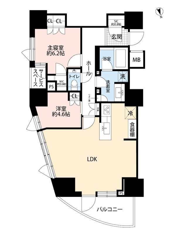 パークタワー東中野グランドエア 1208号室 間取り