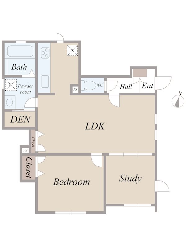 コンフォール上北沢 101号室 間取り