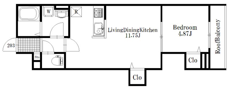 セプテムステラ笹塚 203号室 間取り