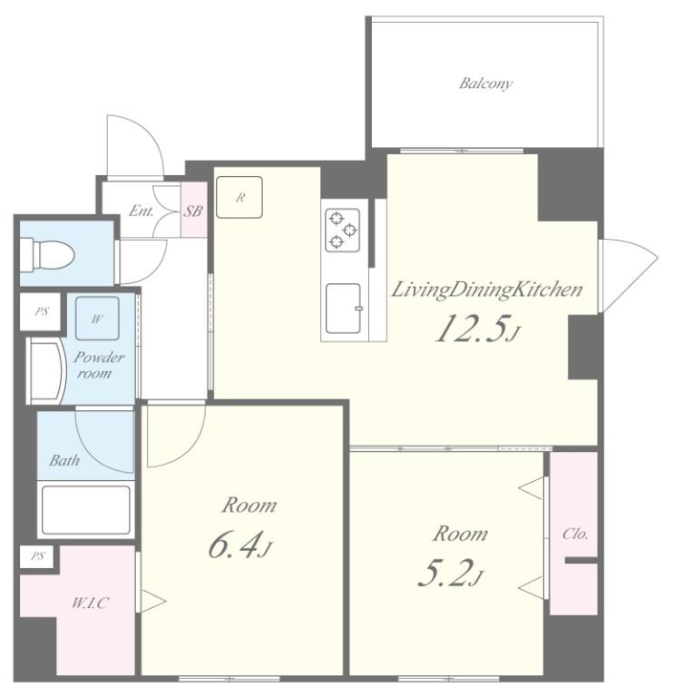 サントゥール駒込 601号室 間取り
