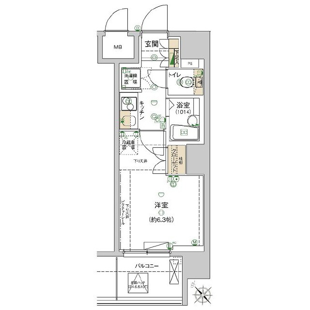 ハーモニーレジデンス文京白山 401号室 間取り