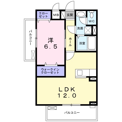 グランツⅠ 103号室 間取り