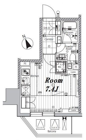 メイクスデザイン芝公園 903号室 間取り