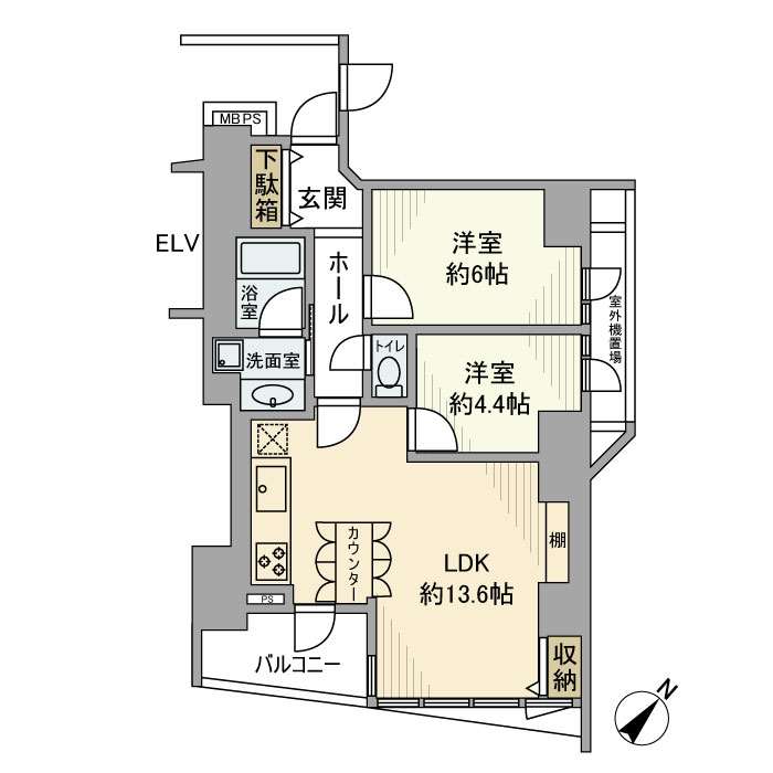 サンウッド中目黒フラッツ 603号室 間取り