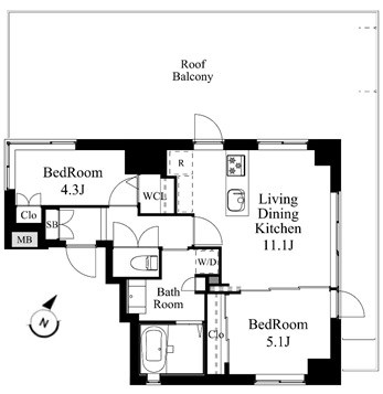 ラティエラ中野 801号室 間取り