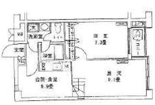 プラザ南大井 108号室 間取り