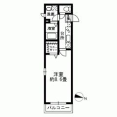 フローラ松原 203号室 間取り