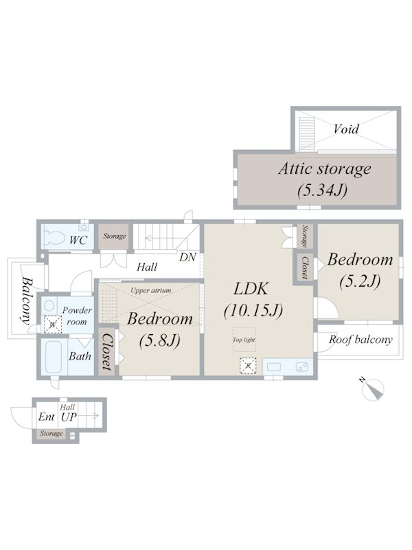 船橋3丁目8番地6号 B号室 間取り