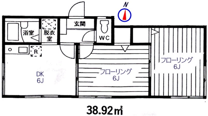 ローズコート 101号室 間取り