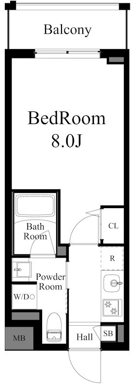 パークウッズ戸越公園 306号室 間取り