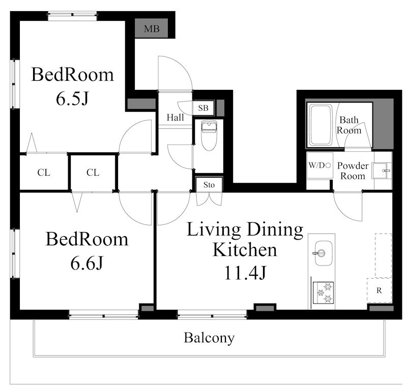 パークウッズ戸越公園 501号室 間取り