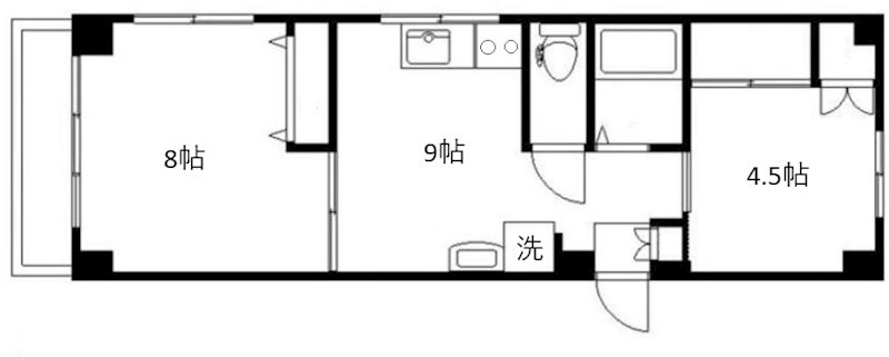 シルバーコーポ 101号室 間取り