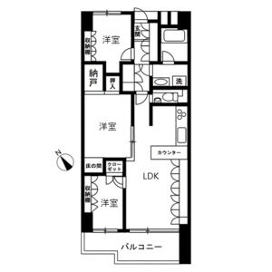 アイビハイツ南品川 910号室 間取り