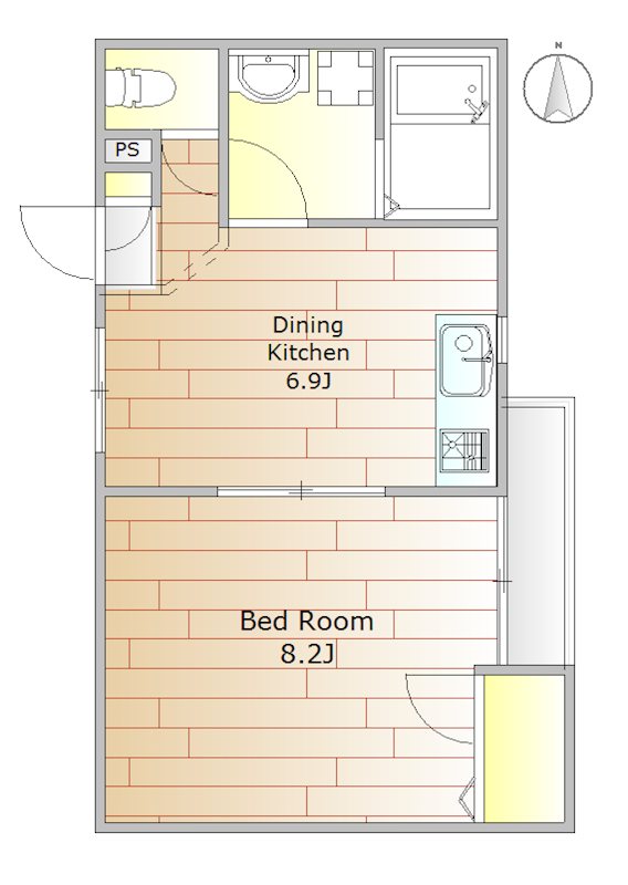 柿の木坂レジデンス 202号室 間取り