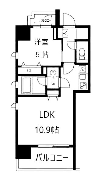 南麻布パークハイツ  804号室 間取り